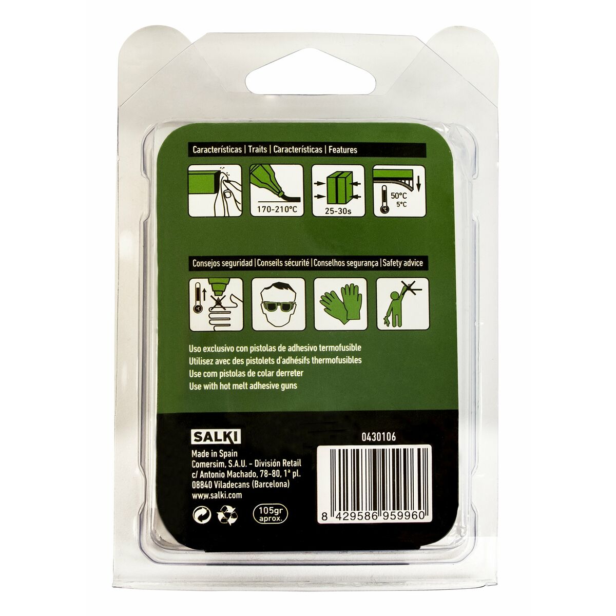 Smältlimstift Salki 430106 Multicolour Dekoration Fluor Ø 8 x 95 mm 105 g (22 antal) - 6