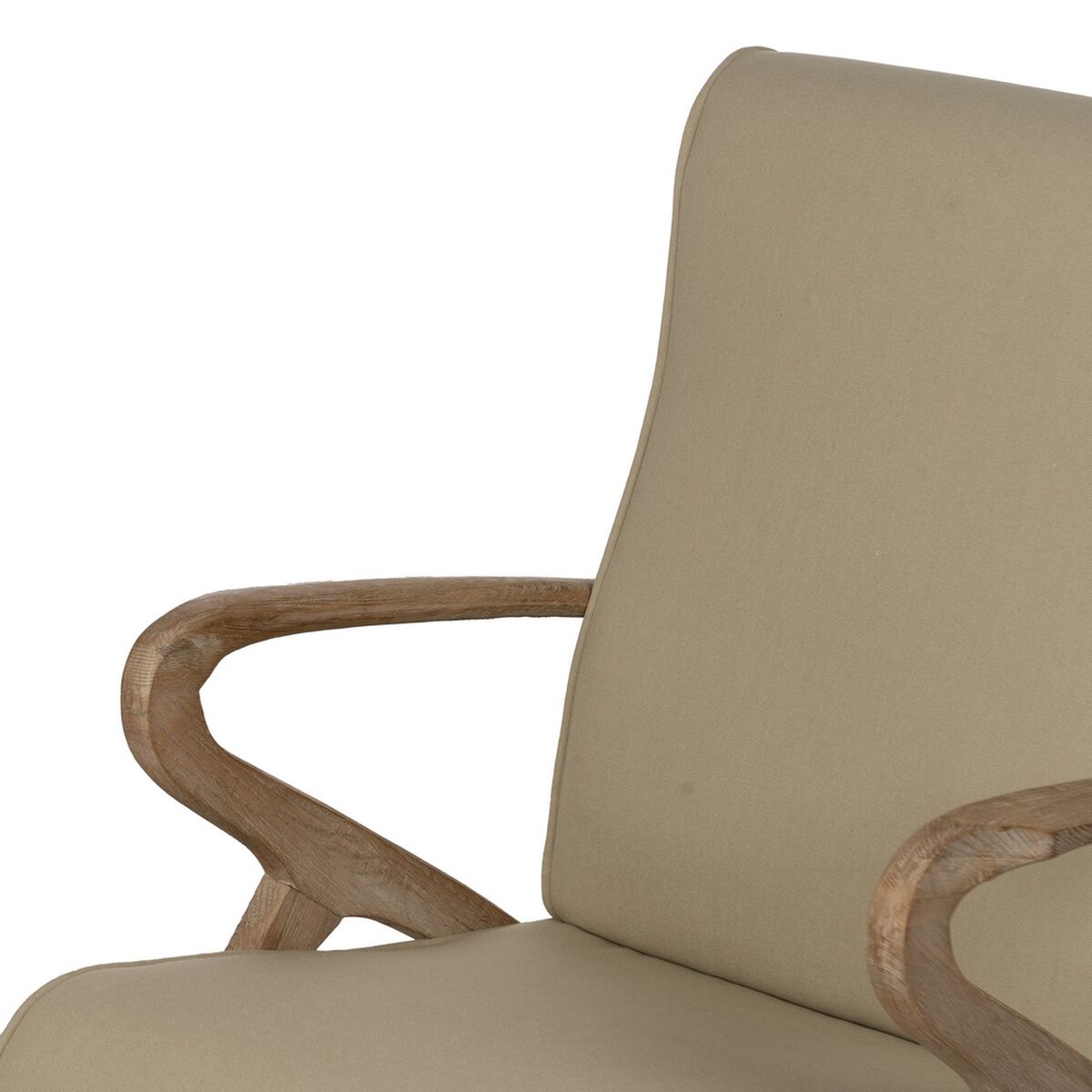 Fåtölj Beige 57 x 55 x 85 cm - 6