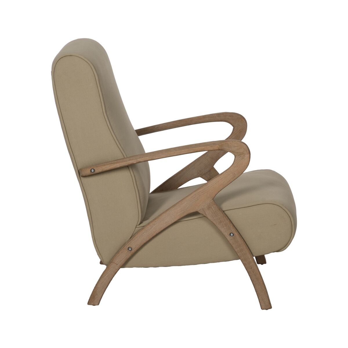 Fåtölj Beige 57 x 55 x 85 cm - 3