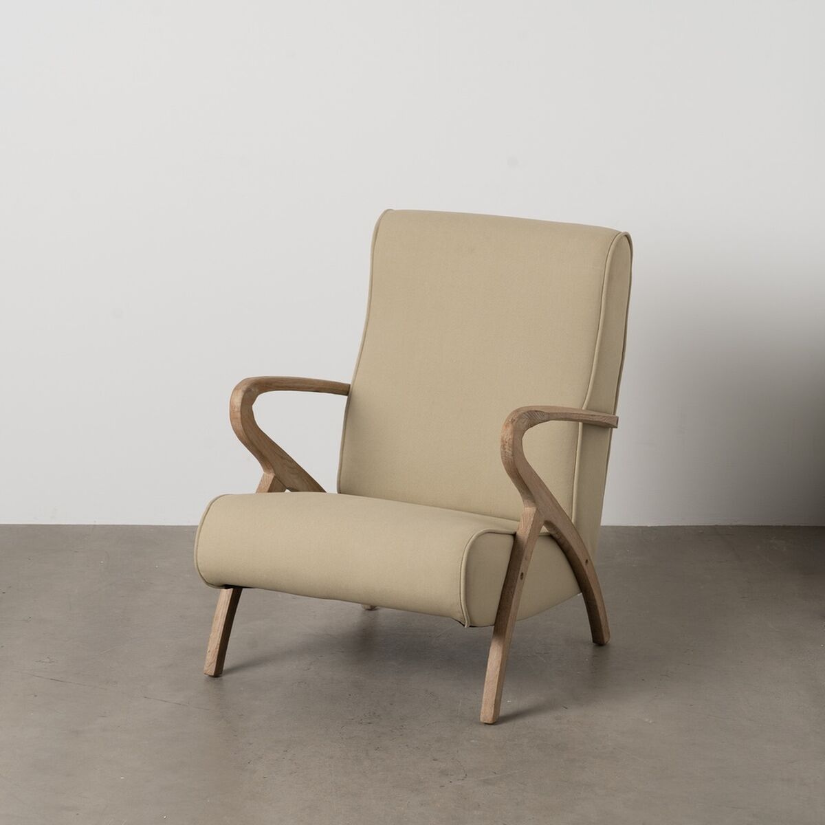 Fåtölj Beige 57 x 55 x 85 cm - 2
