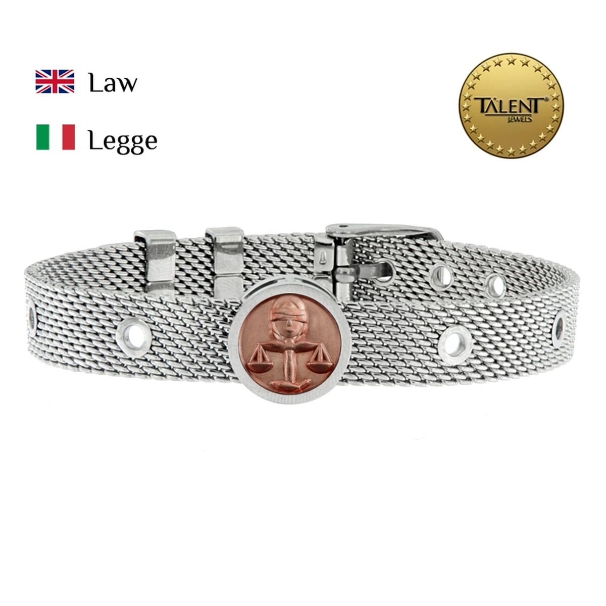 Unisexarmband Law Talent Jewels TJA-2-05-02-1-235 Silvrig - 2