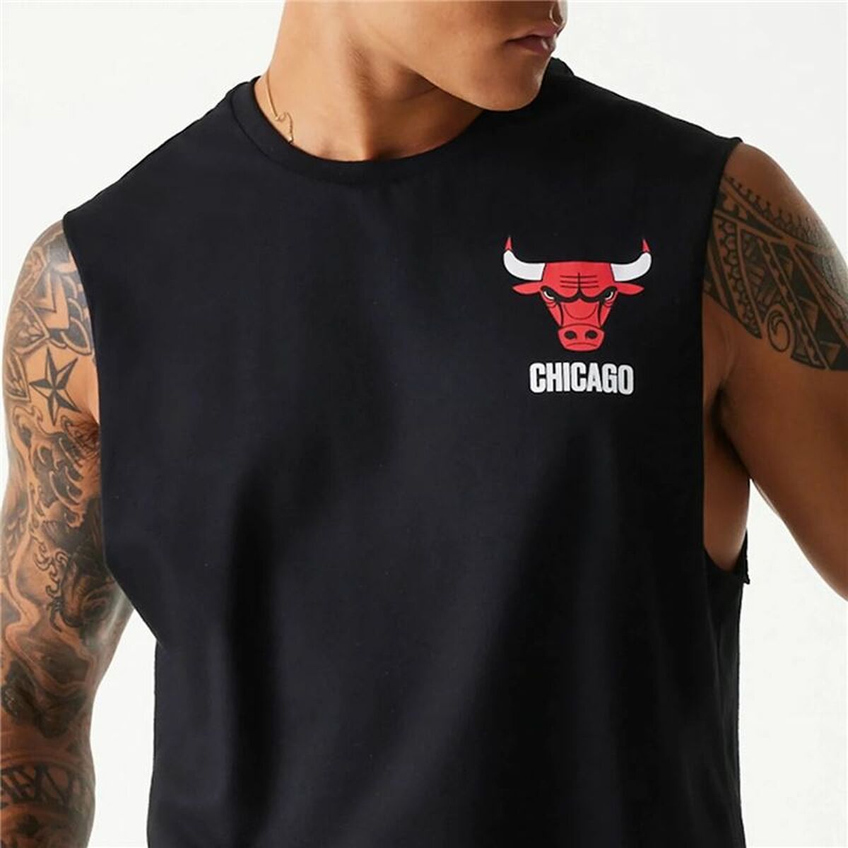 Tanktop, Herr New Era  Chicago Bulls  Svart - 3
