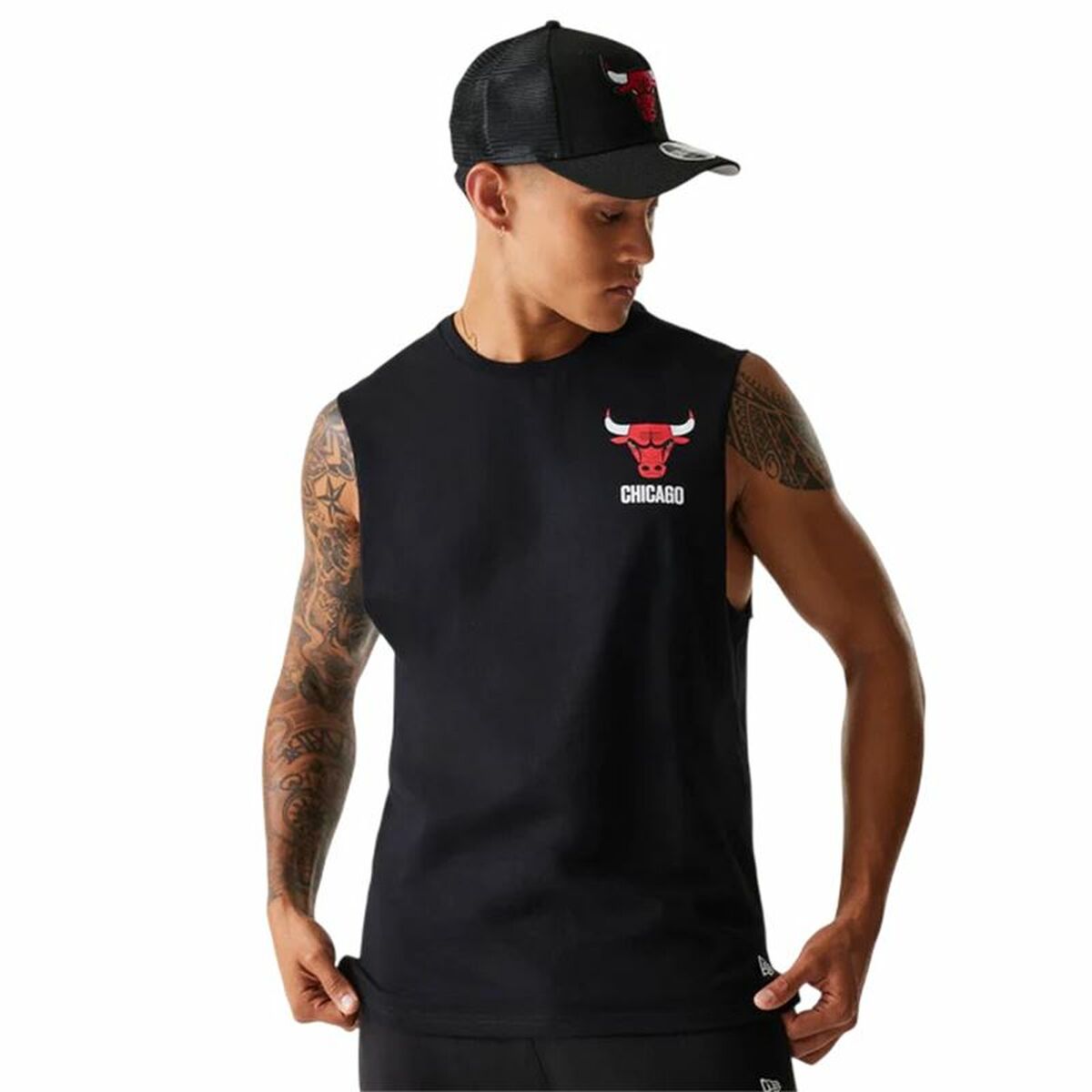 Tanktop, Herr New Era  Chicago Bulls  Svart
