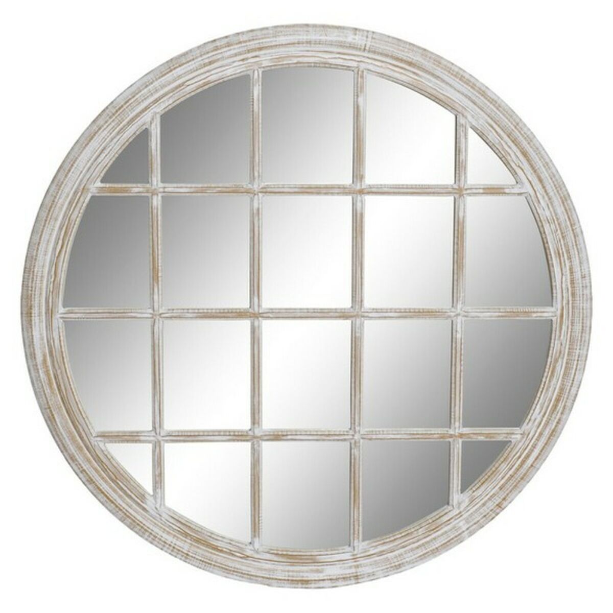 Väggspegel DKD Home Decor Vit Avskalad 90 x 2 x 90 cm 90 x 2,5 x 90 cm (90 Delar)