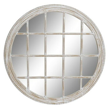 Väggspegel DKD Home Decor Vit Avskalad 90 x 2 x 90 cm 90 x 2,5 x 90 cm (90 Delar)