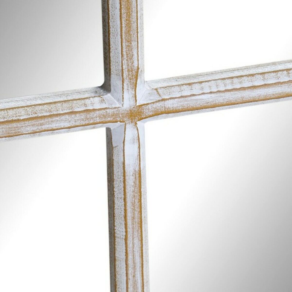 Väggspegel DKD Home Decor Vit Avskalad 90 x 2 x 90 cm 90 x 2,5 x 90 cm (90 Delar) - 2