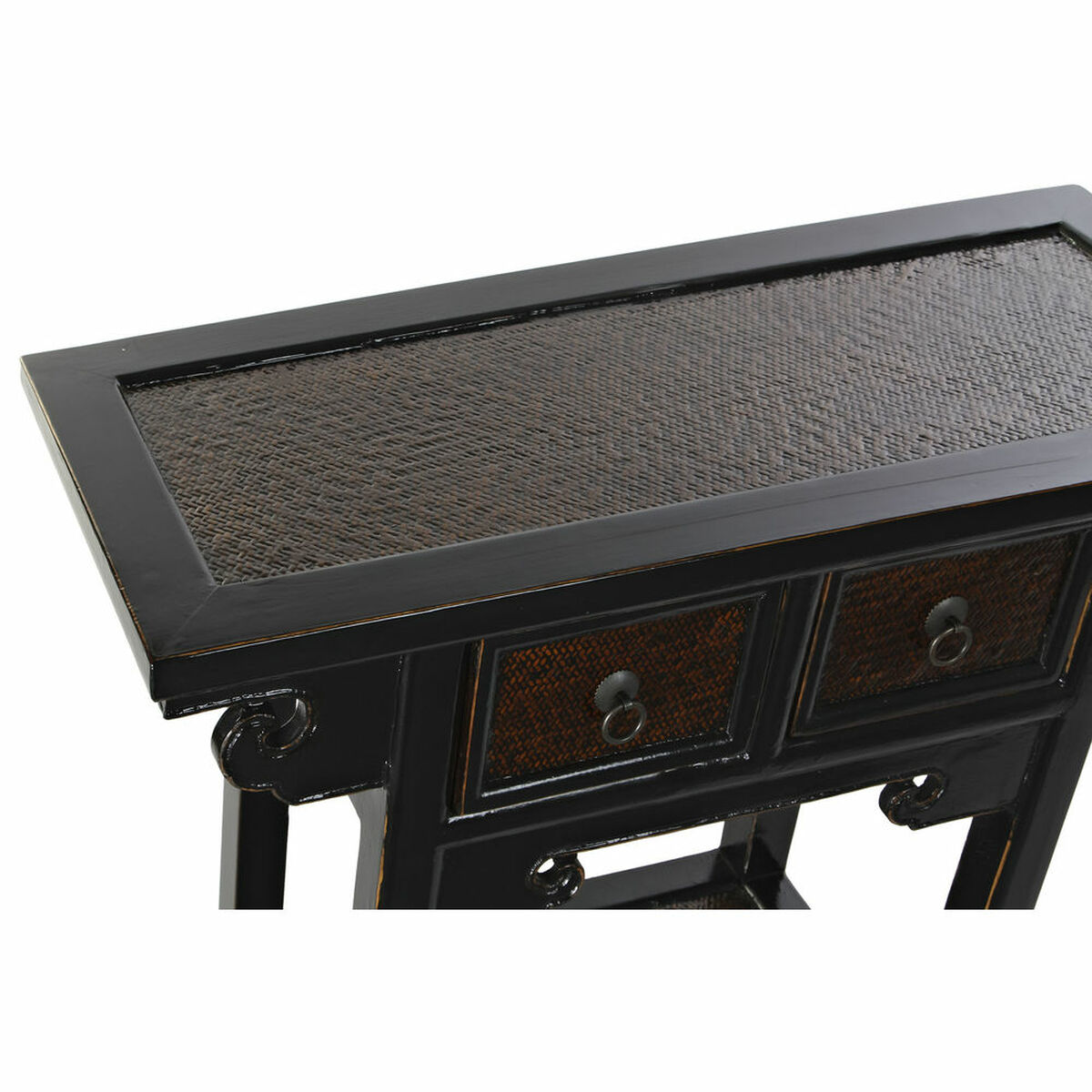 Console DKD Home Decor Svart Mörkbrun 85 x 35 x 80 cm - 10