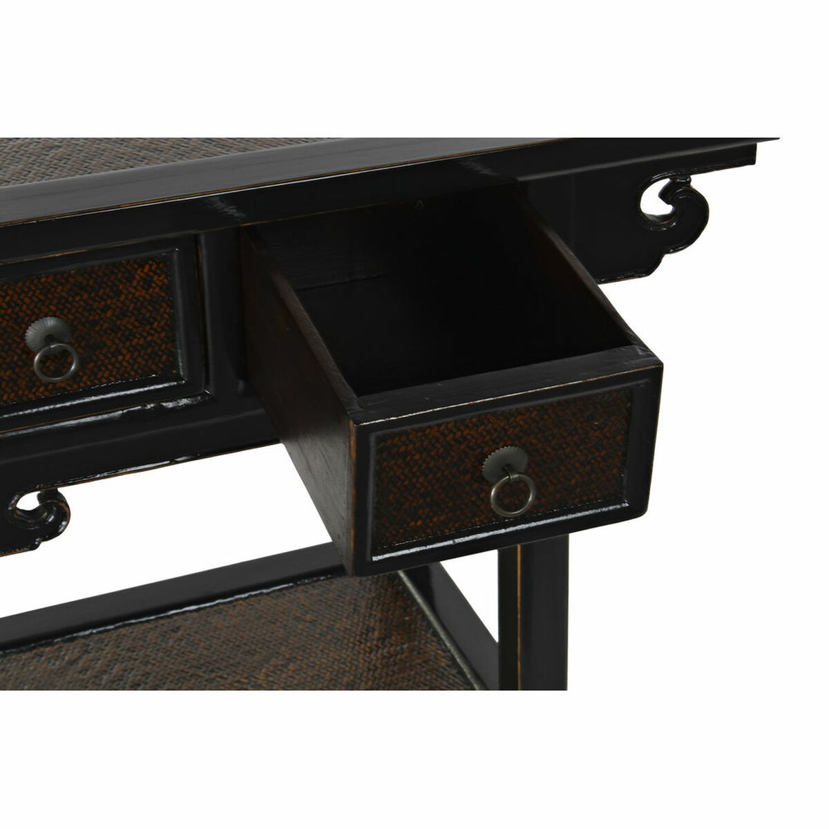 Console DKD Home Decor Svart Mörkbrun 85 x 35 x 80 cm - 12