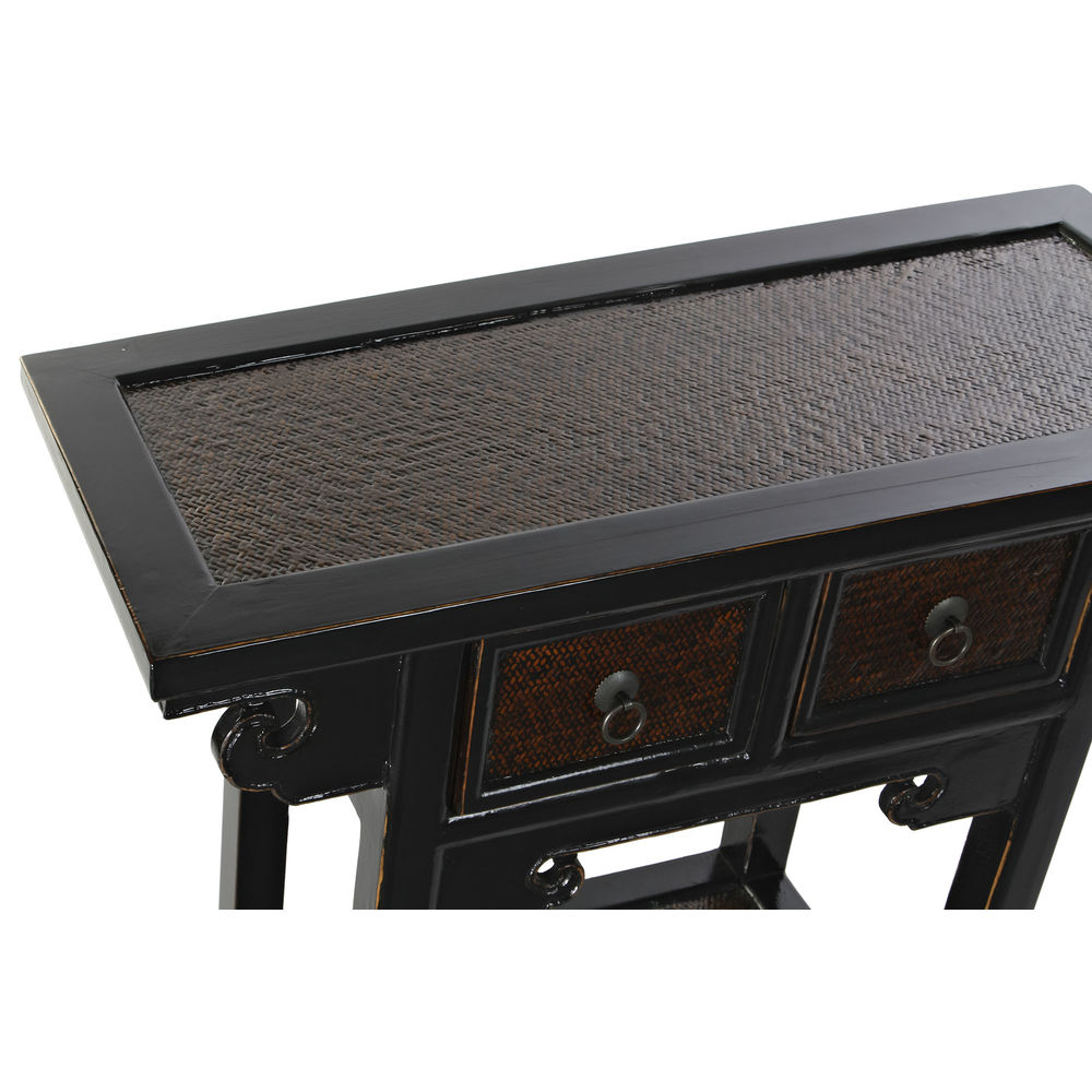Console DKD Home Decor Svart Mörkbrun 85 x 35 x 80 cm - 4