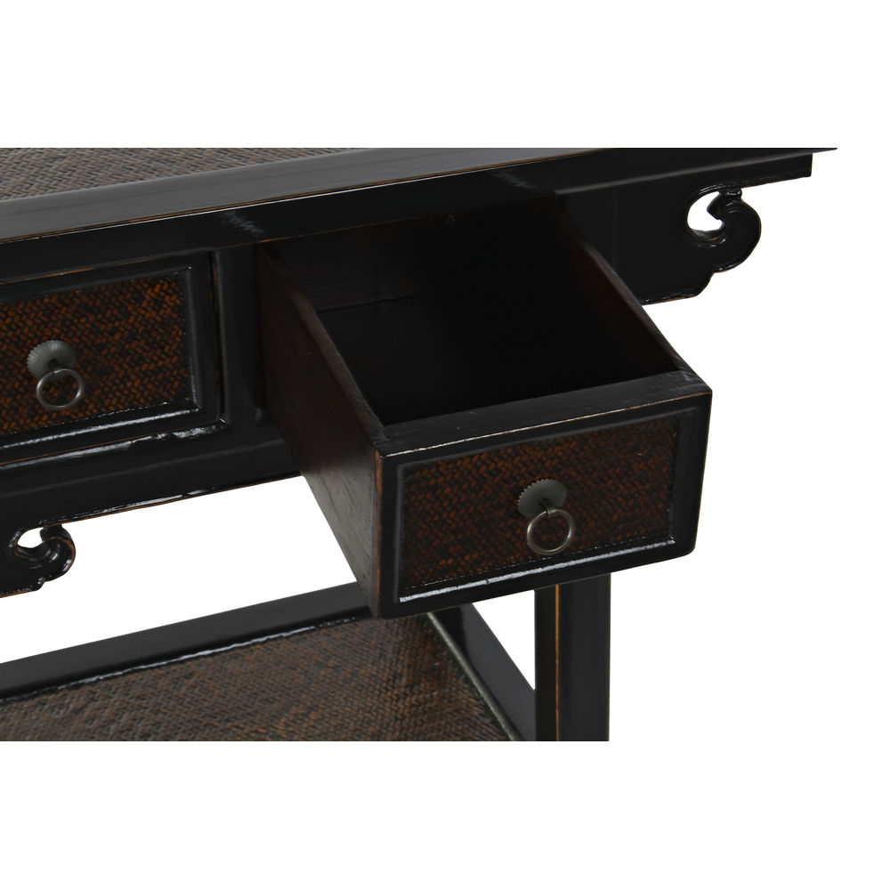 Console DKD Home Decor Svart Mörkbrun 85 x 35 x 80 cm - 2