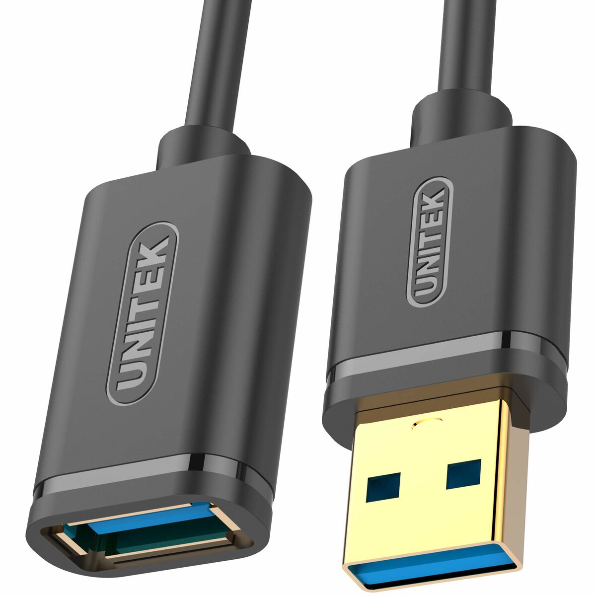 USB-kabel Unitek Y-C457GBK Hankontakt/Honkontakt Svart 1 m - 4