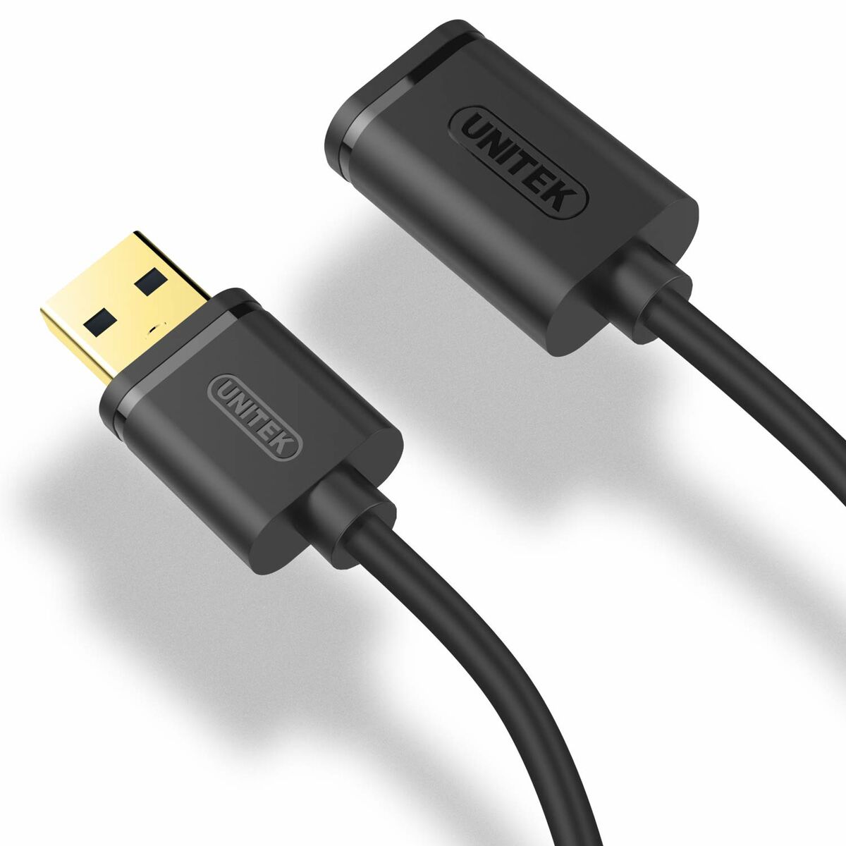 USB-kabel Unitek Y-C457GBK Hankontakt/Honkontakt Svart 1 m - 3