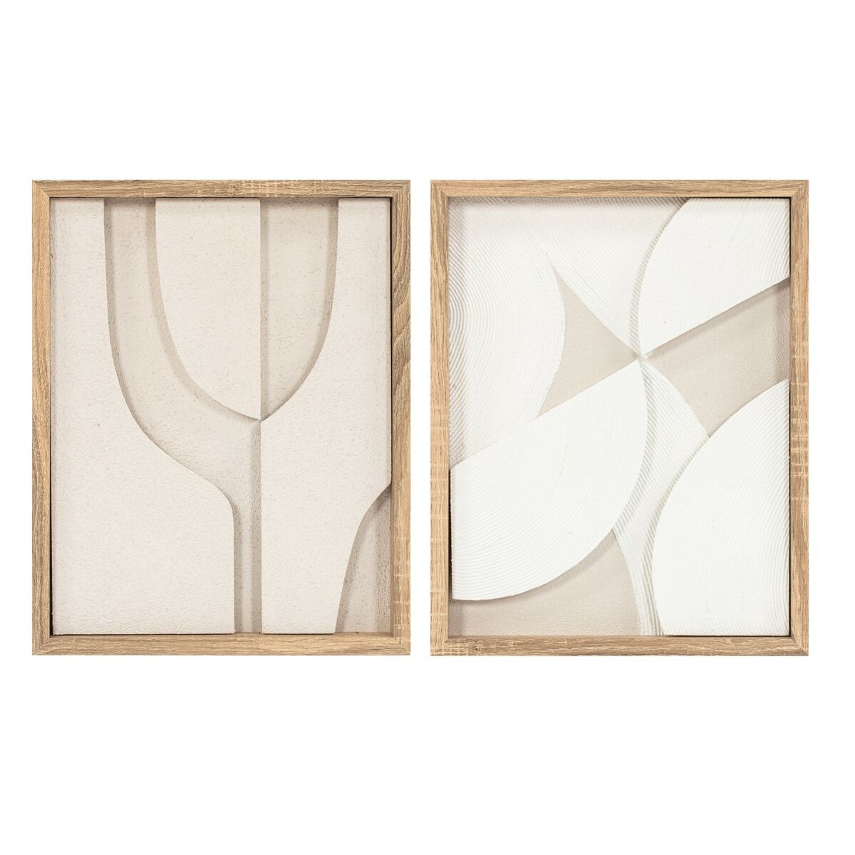 Bild med LED Home ESPRIT polystyren Trä MDF 40 x 3,8 x 50 cm