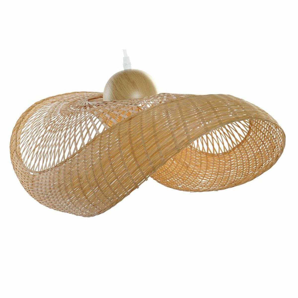 Taklampa DKD Home Decor Brun Bambu 40 W Solhatt 220 V 70 x 34 x 20 cm - 3