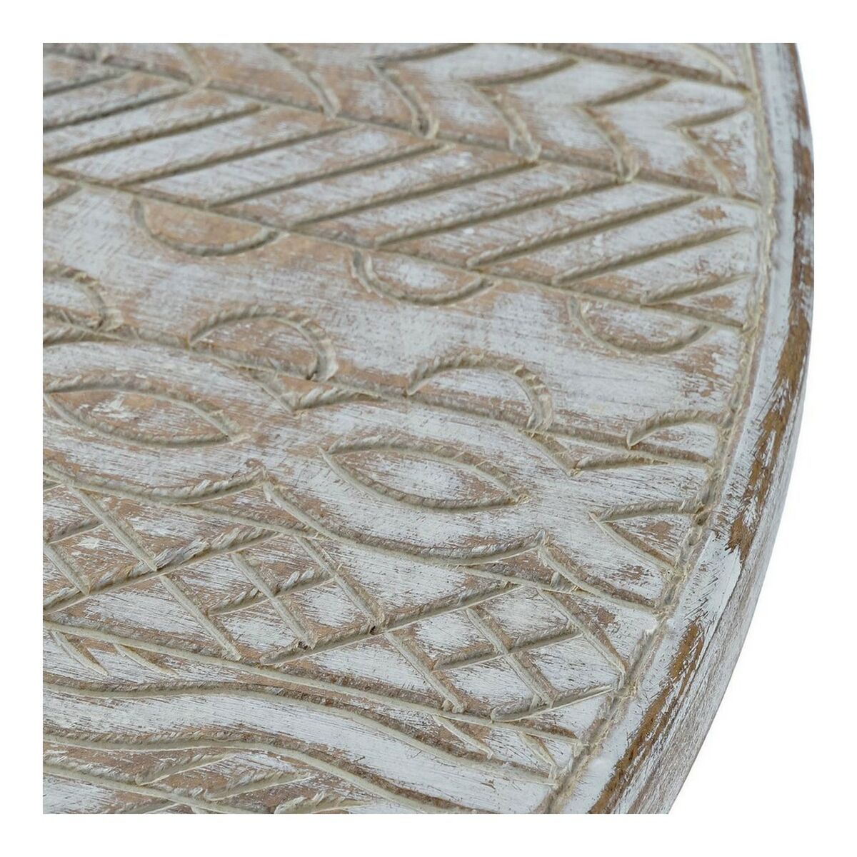 Sidobord DKD Home Decor 8424001820115 75 x 75 x 50 cm Gyllene Metall Vit Mangoträ (75 x 75 x 50 cm) - 12