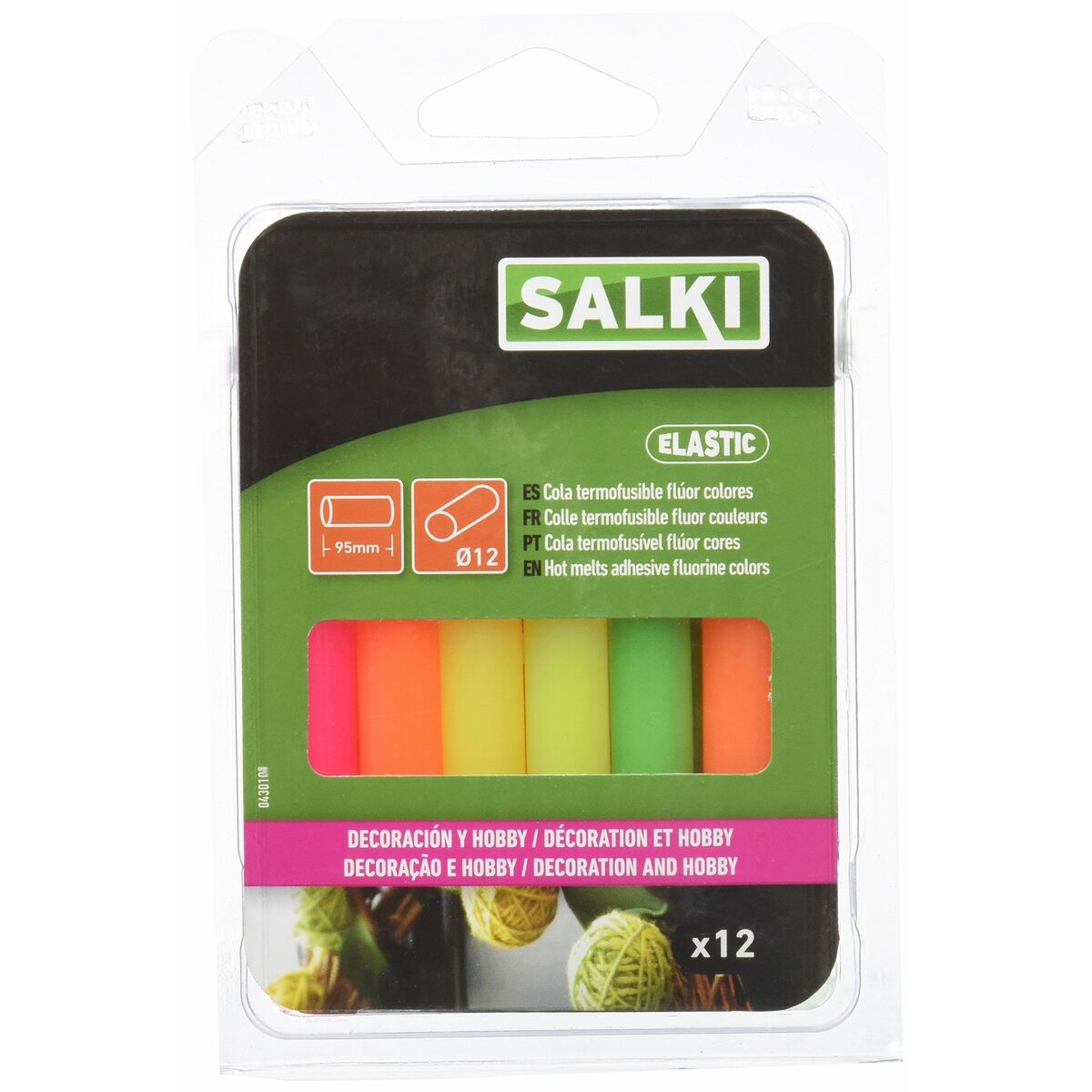 Smältlimstift Salki 430108 Multicolour Dekoration Fluor Ø 12 x 95 mm 125 g (12 antal) - 3