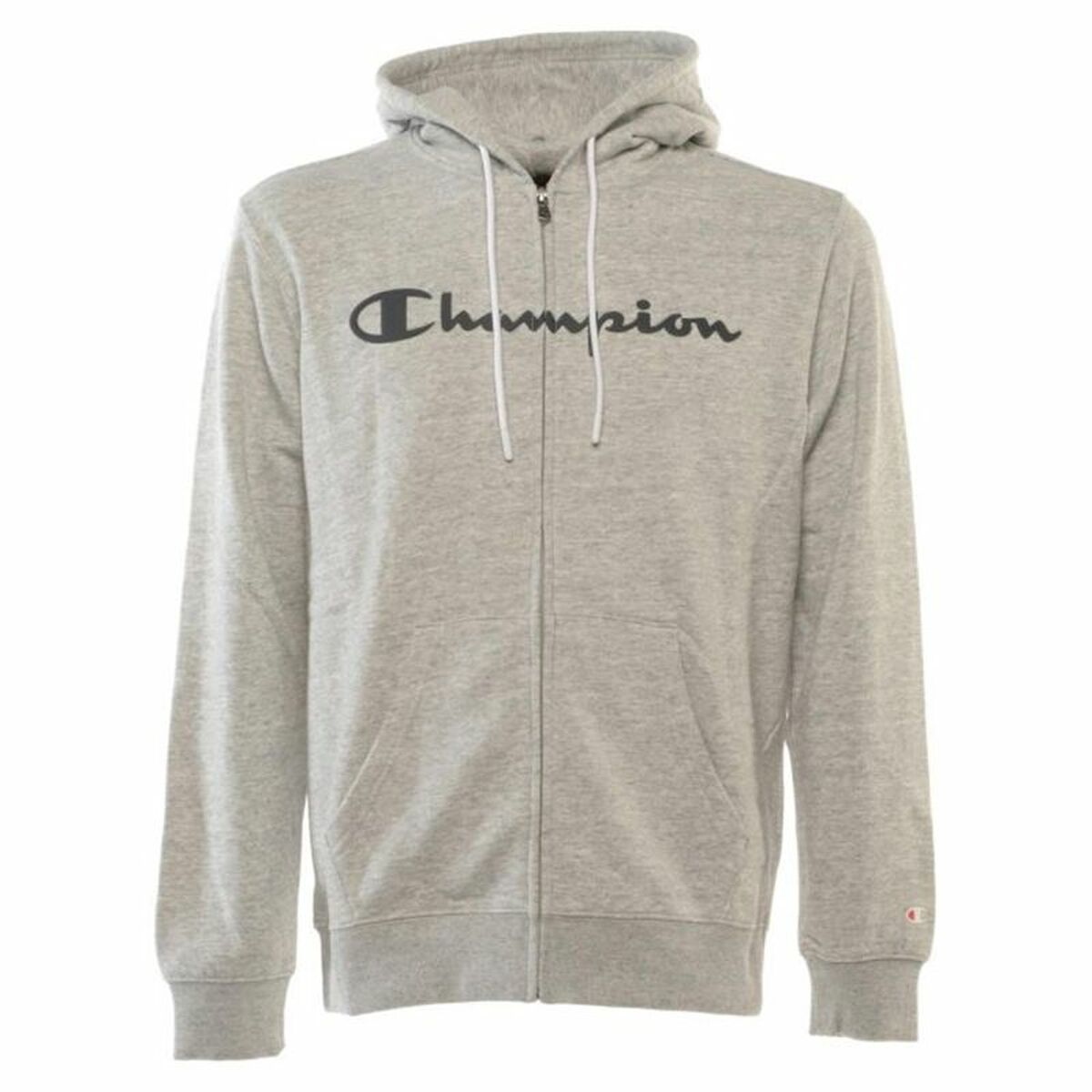 Tröja med huva Herr Champion Hooded Full Zip Grå - 3
