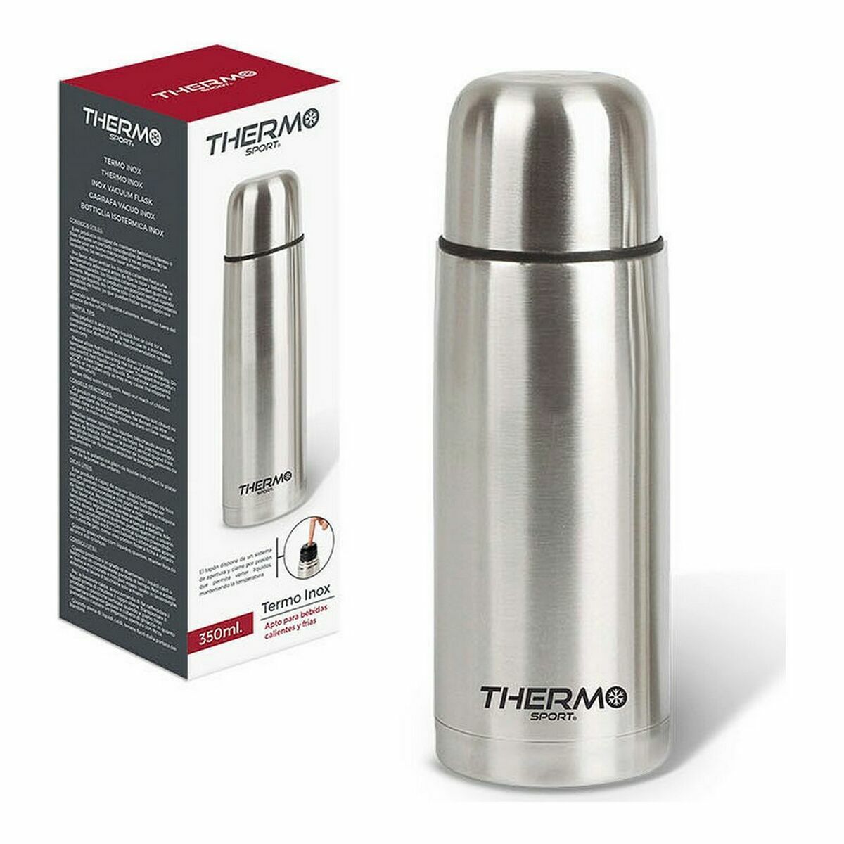 Termos för mat ThermoSport Rostfritt stål 350 ml 6,8 x 19,3 cm (6 antal) - 2