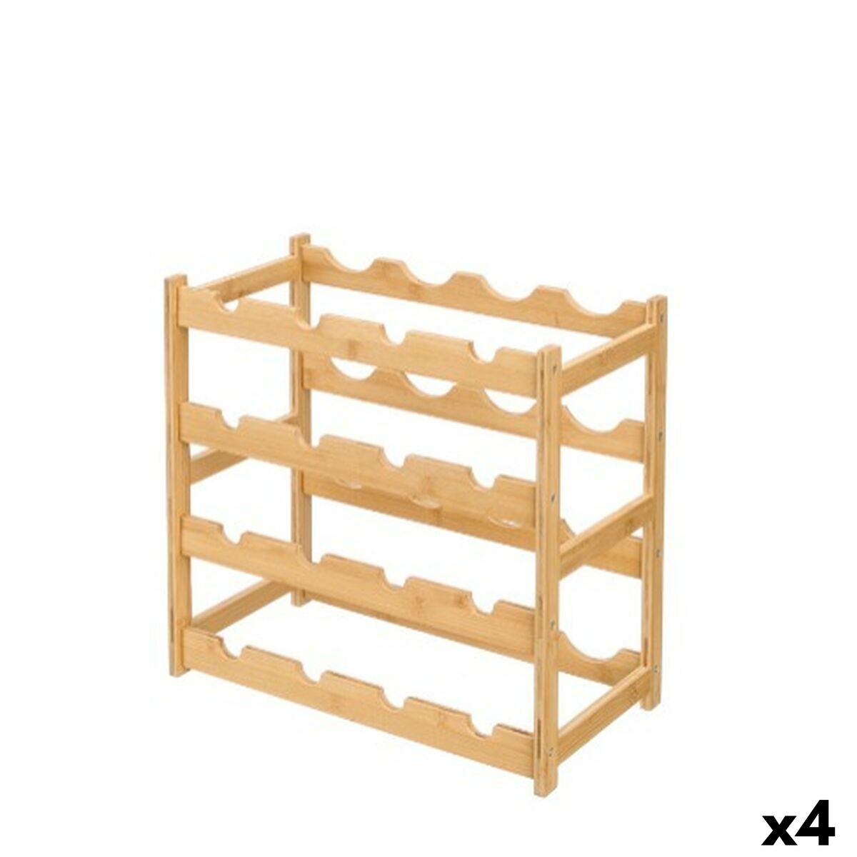 Flaskställ Kinvara Naturell 45 x 23,5 x 42,5 cm (4 antal)