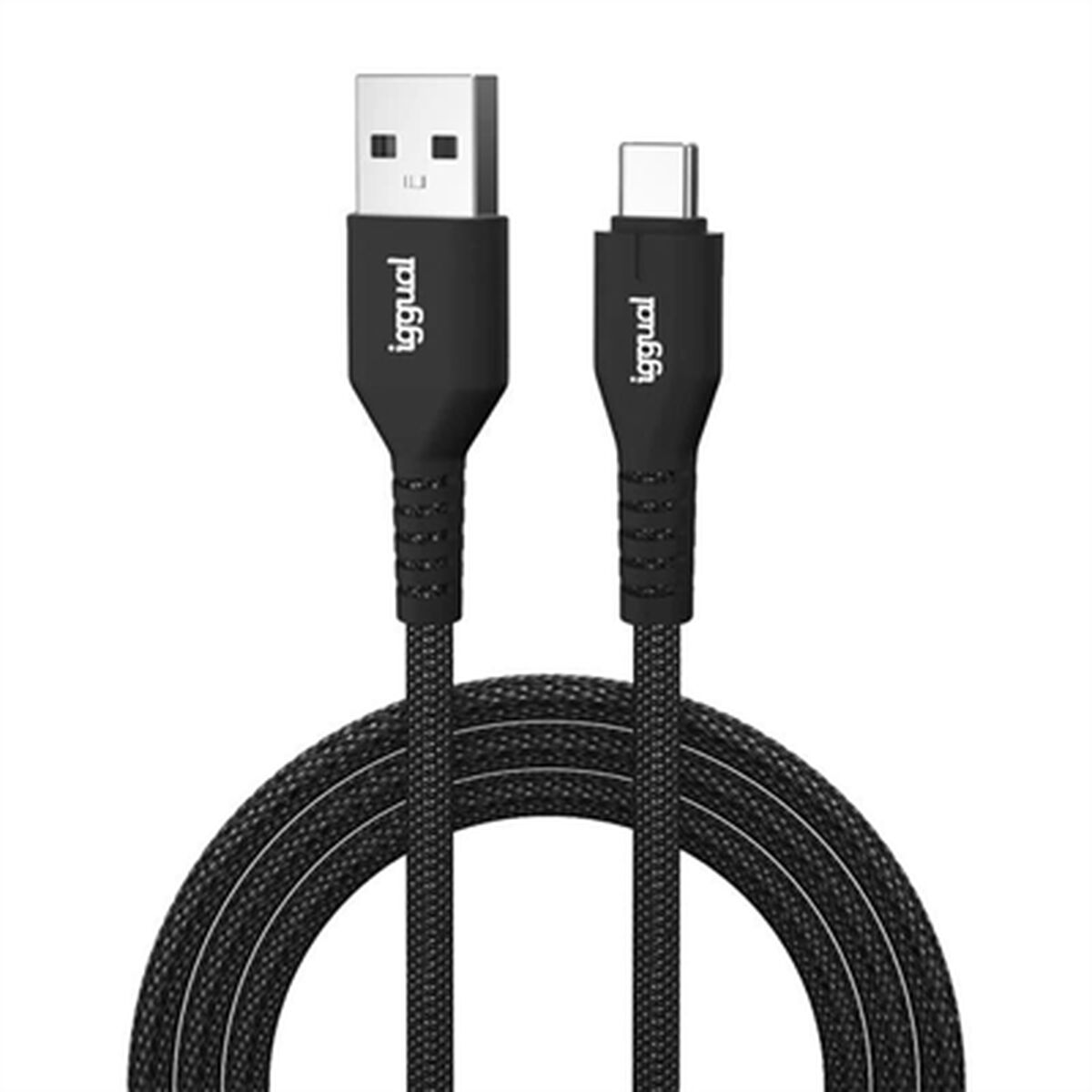 USB A till USB-C Kabel iggual IGG319888 Svart