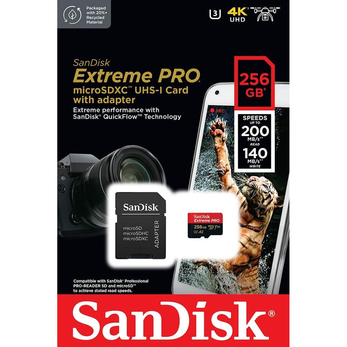 Micro-SD kort SanDisk Extreme PRO 256 GB - 7