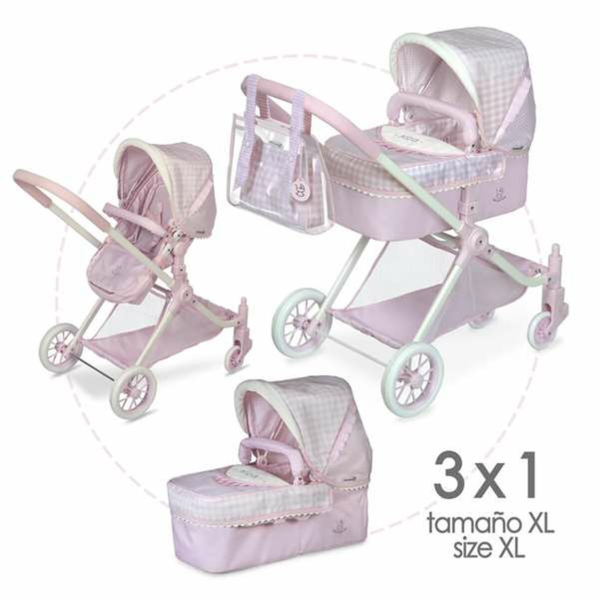 Dockvagn Decuevas XL 3 i 1 45 x 80 x 81 cm - 2