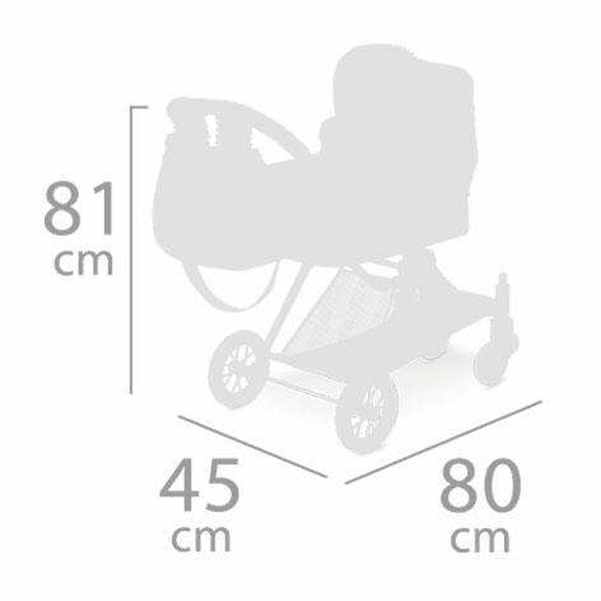 Dockvagn Decuevas XL 3 i 1 45 x 80 x 81 cm - 6