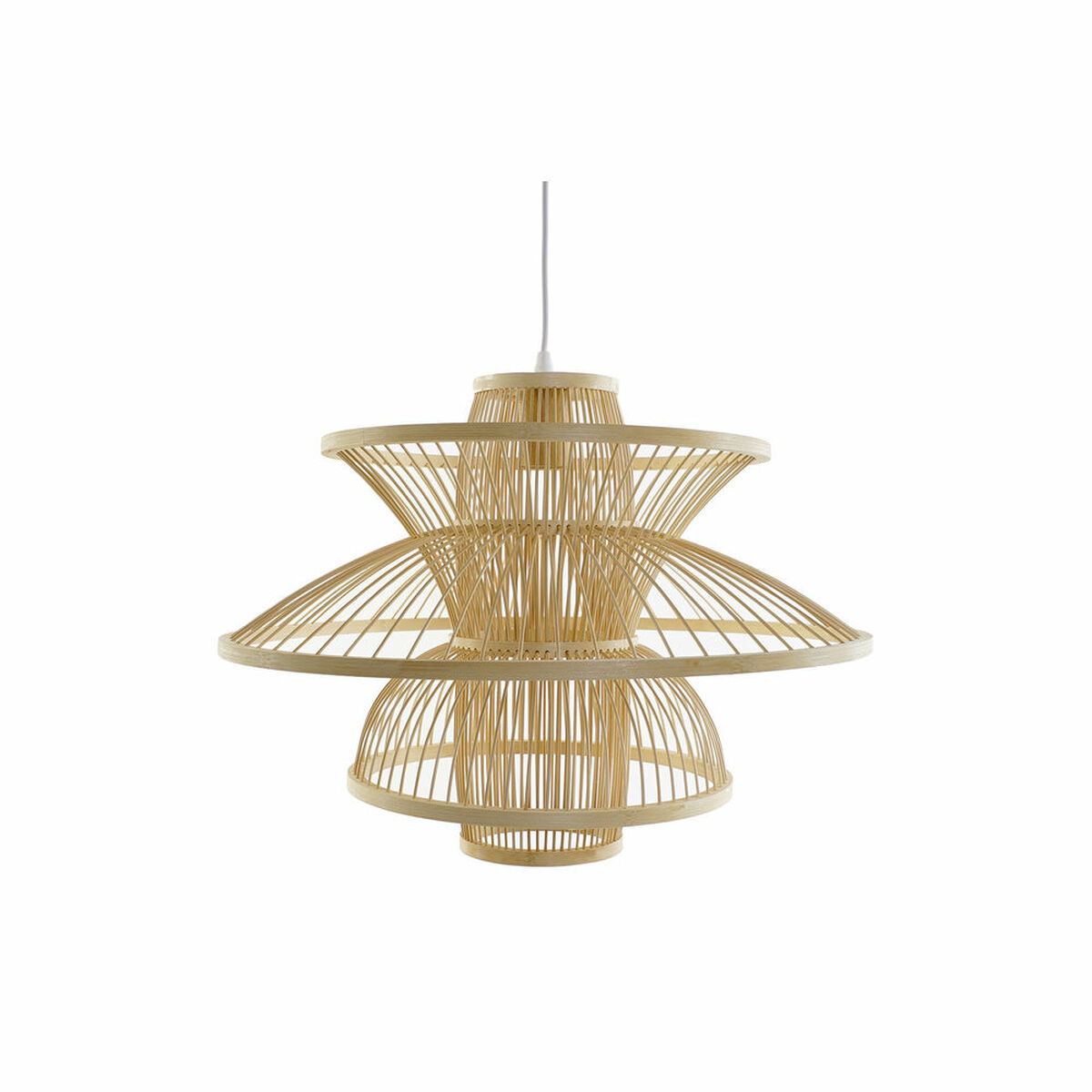 Taklampa DKD Home Decor Bambu (50 x 50 x 37 cm)