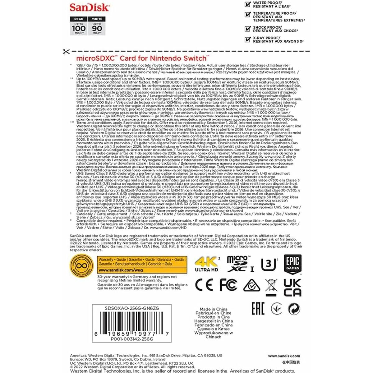 Micro-SD kort SanDisk SDSQXAO-256G-GN6ZG 256 GB - 4