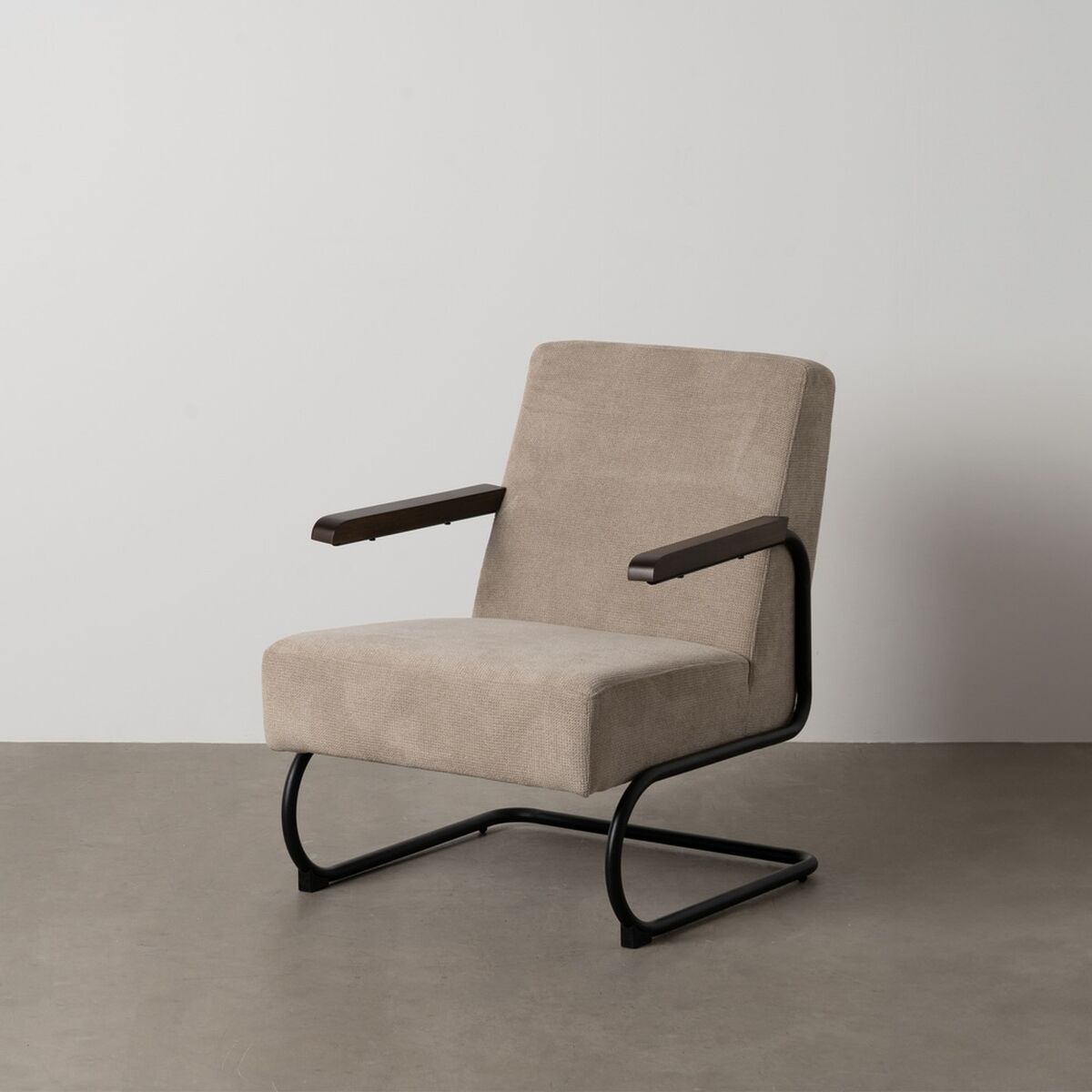 Fåtölj Svart Beige-brun (taupe) 61 x 70 x 85 cm - 2