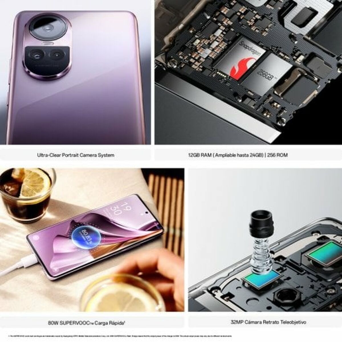 Smartphone Oppo 631001000272 Octa Core 12 GB RAM 256 GB Grå - 3