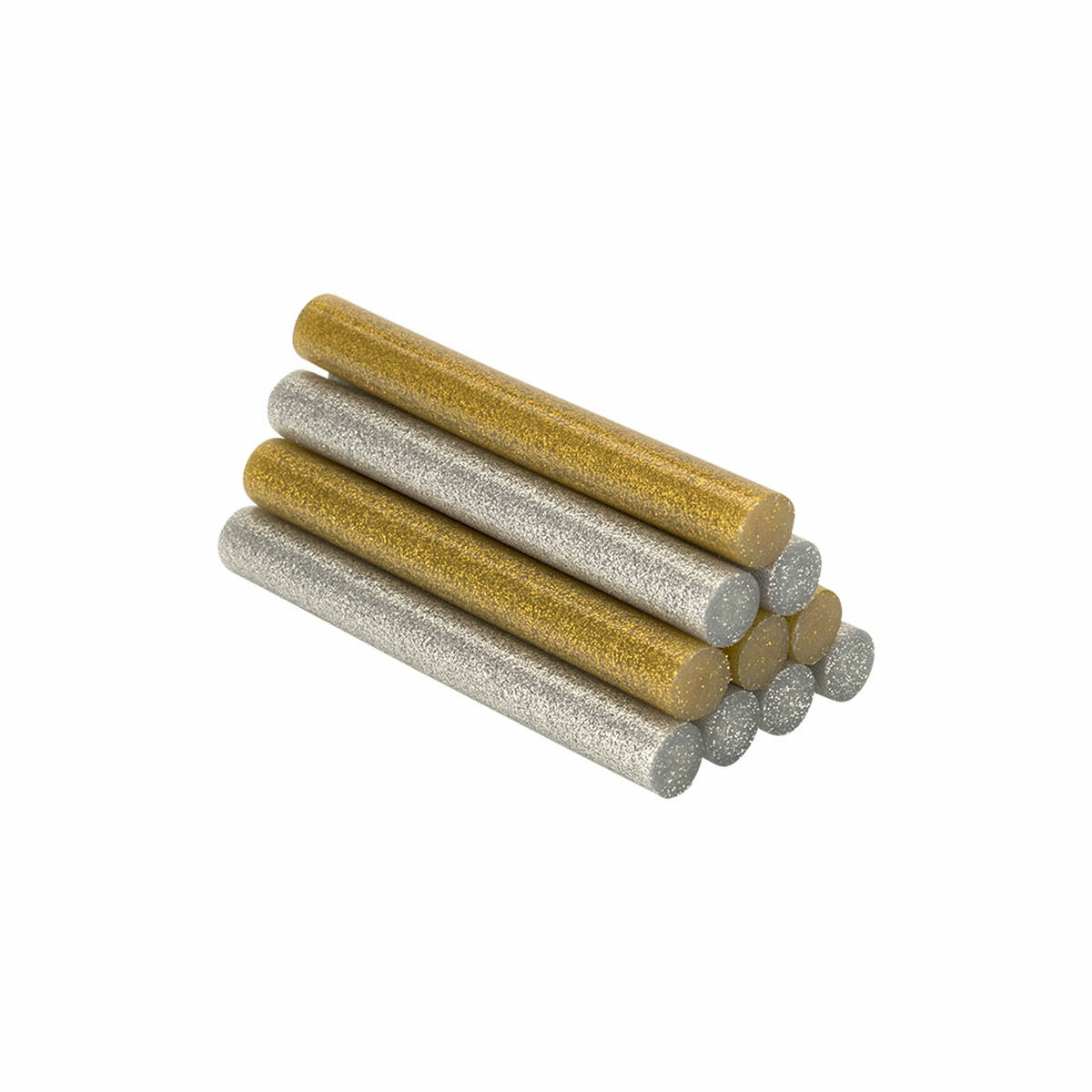 Smältlimstift Salki 430206 Silvrig Gyllene Glitter Dekoration Ø 12 x 95 mm 125 g (12 antal) - 2