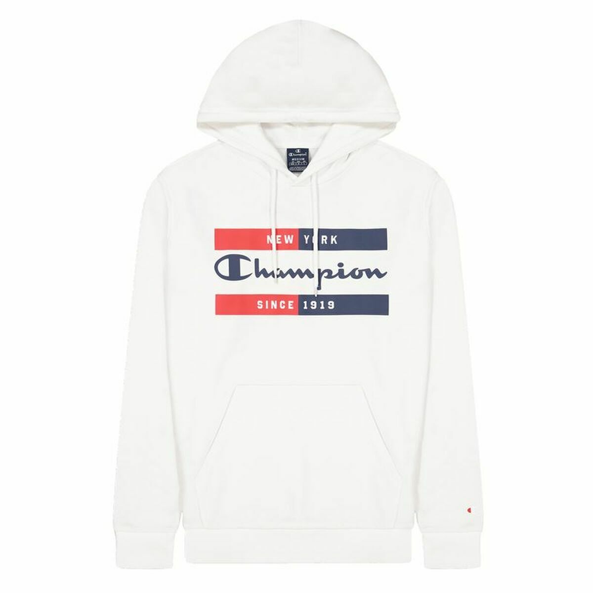 Tröja med huva Herr Champion New York Vit - 3