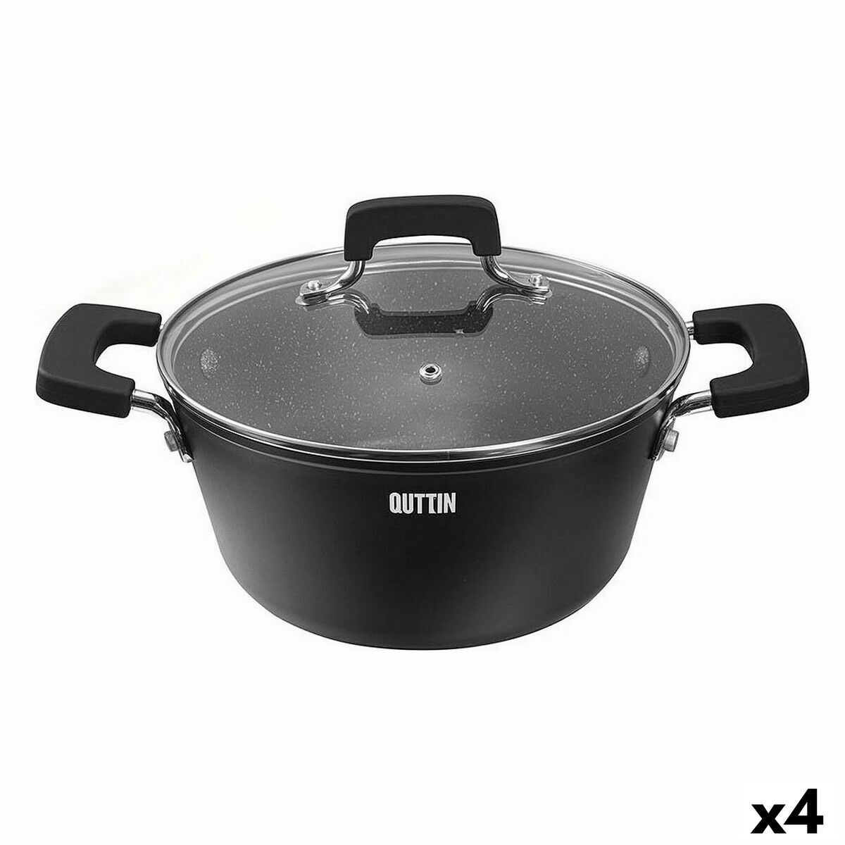 Kastrull med glaslock Quttin Grand Chef 3 mm 37 x 24 x 13 cm (4 antal)