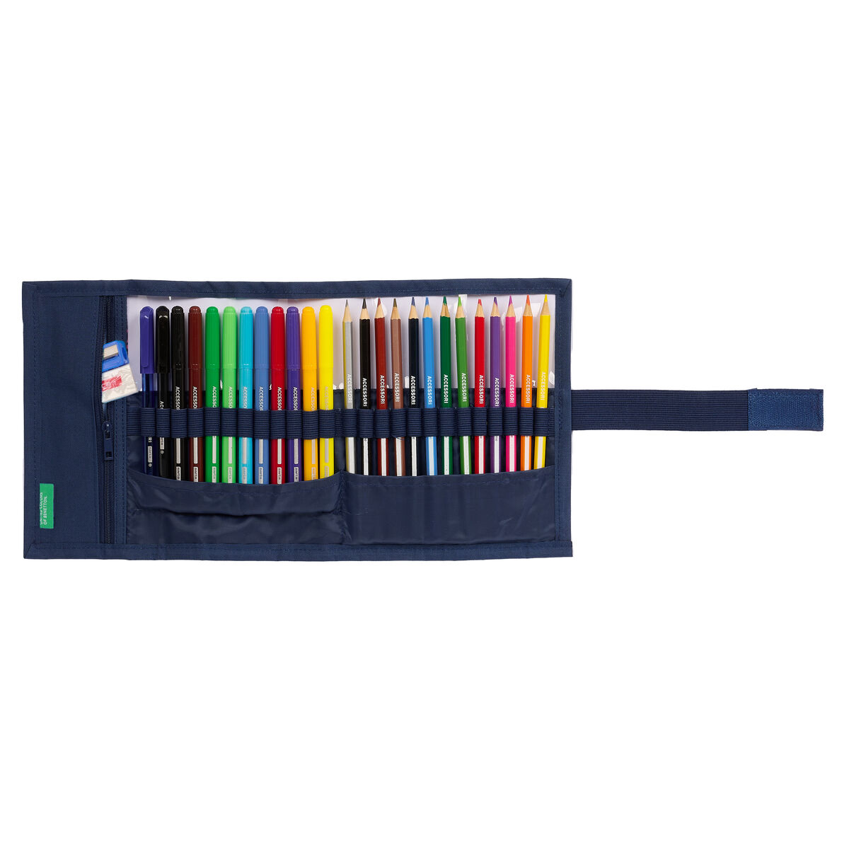 Pennfodral Benetton Cool Marinblå 7 x 20 x 7 cm Hoprullningsbara 27 Delar - 3