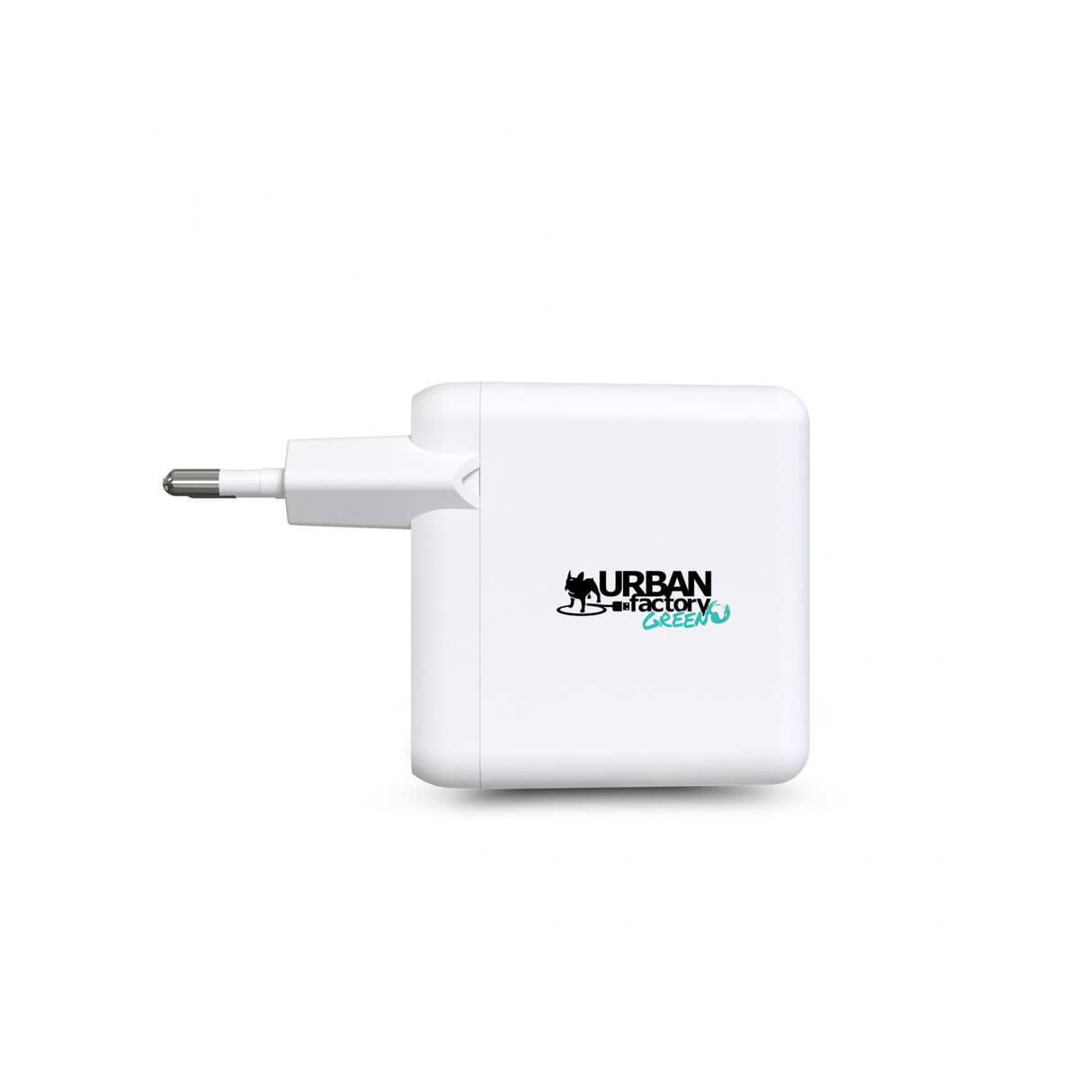 Väggladdare + USB C kabel Urban Factory GSC65UF Vit - 4