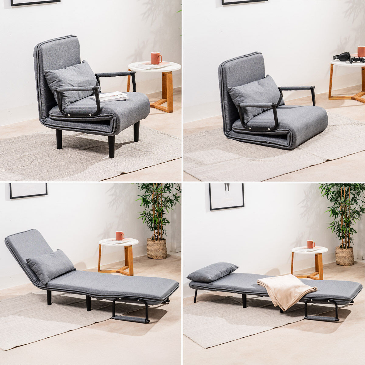 4-i-1 konvertibel bäddsoffa för en person Softfa InnovaGoods - 8