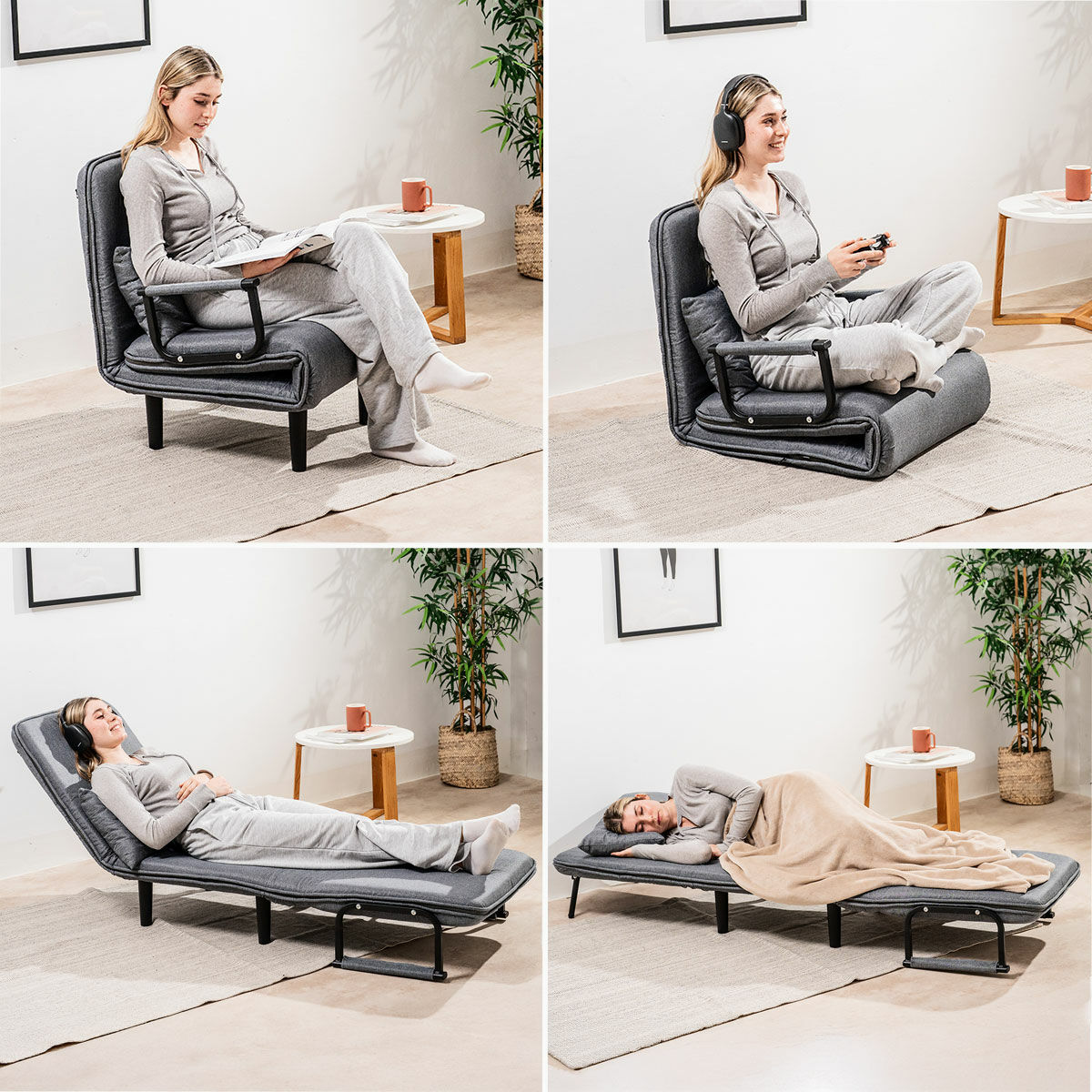 4-i-1 konvertibel bäddsoffa för en person Softfa InnovaGoods