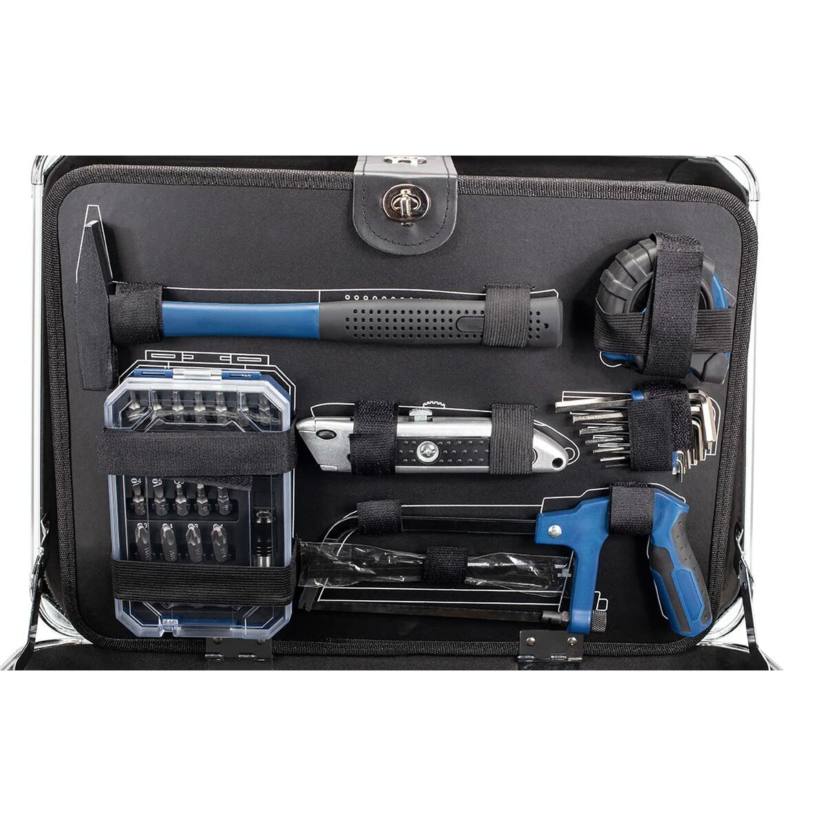 Verktygslåda Scheppach TB150 101 Delar Metall Aluminium - 7