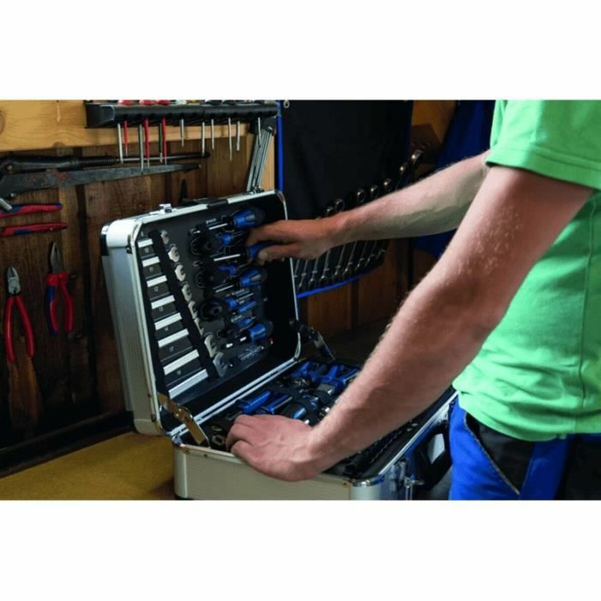 Verktygslåda Scheppach TB150 101 Delar Metall Aluminium - 5