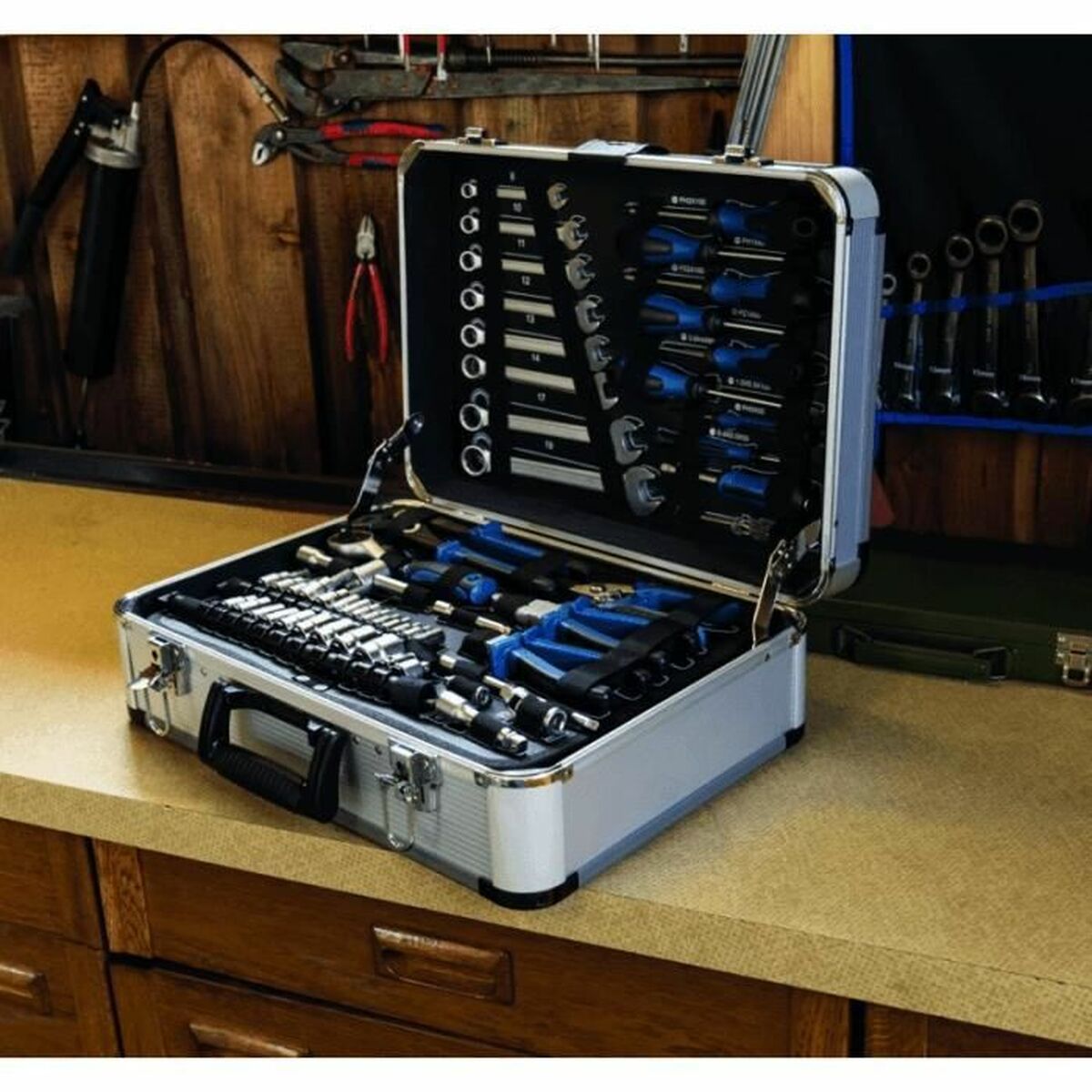 Verktygslåda Scheppach TB150 101 Delar Metall Aluminium - 4
