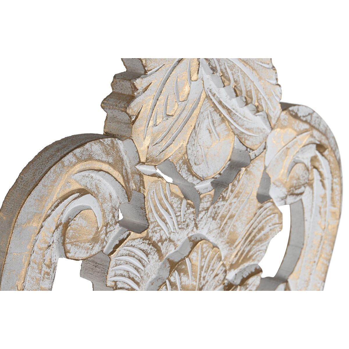 Väggspegel DKD Home Decor Vit Glas Mangoträ Neoklassisk Avskalad 90 x 3 x 135 cm - 4