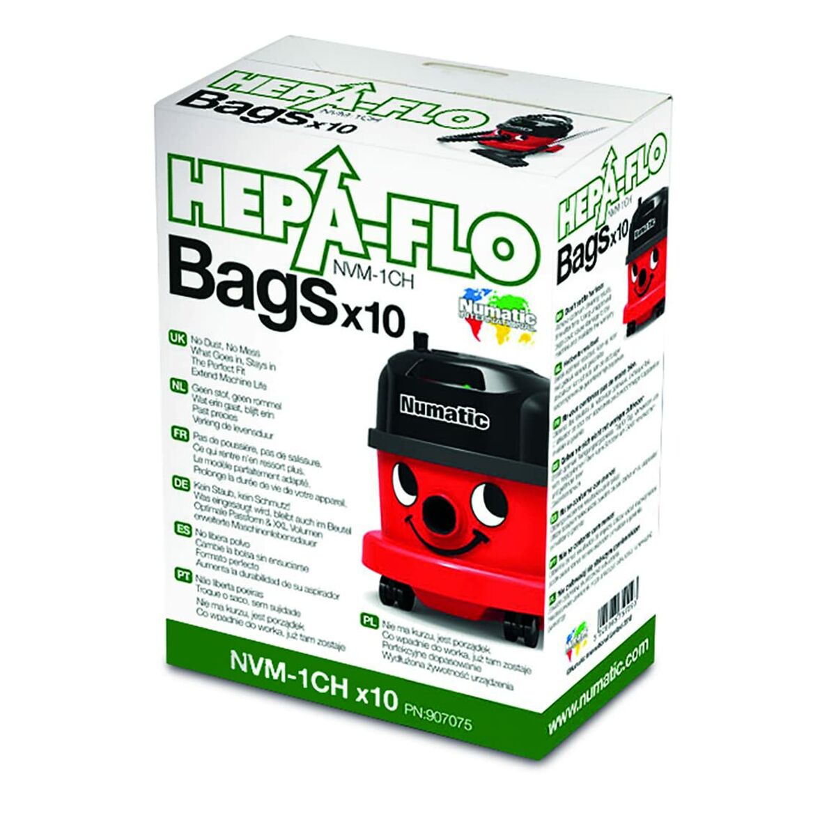 Dammsugarpåse HEPA-flo Henry Hetty Harry Numatic NVM-1CH - 4