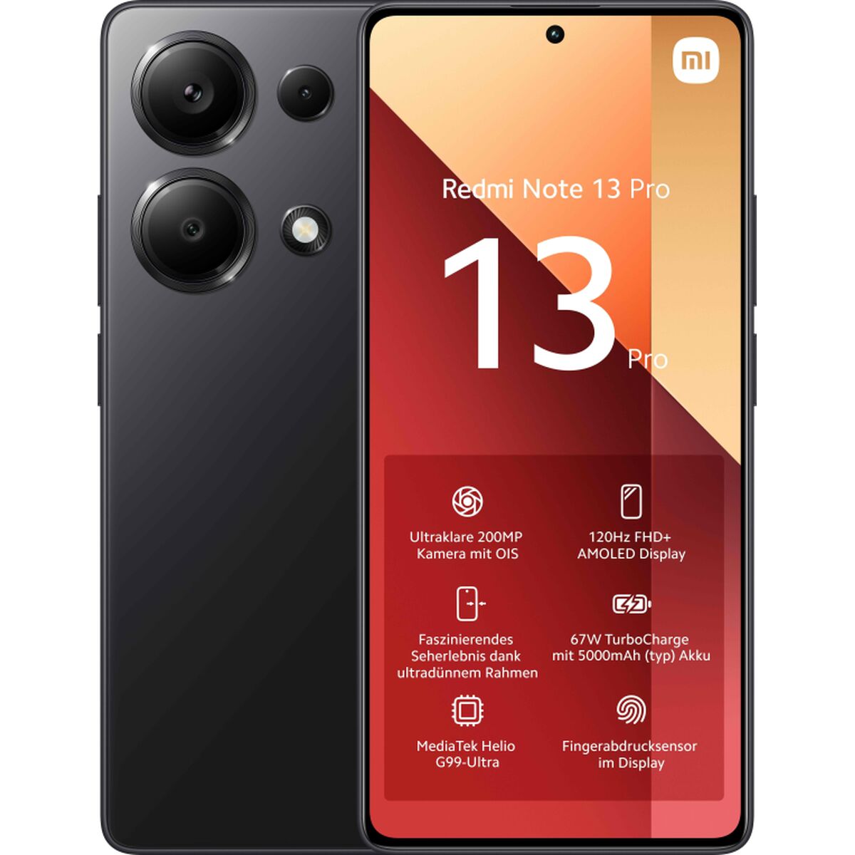 Smartphone Xiaomi Redmi Note 13 Pro 6,67" 8 GB RAM 256 GB Svart