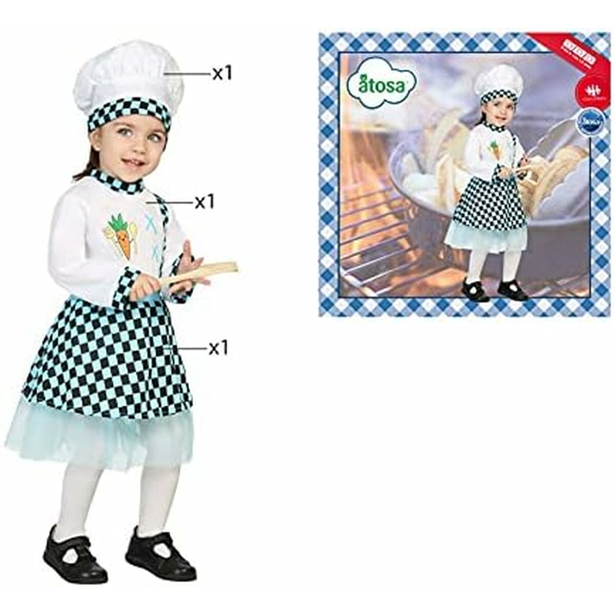 Maskeraddräkt bebis Kokerska (3 pcs) - 3