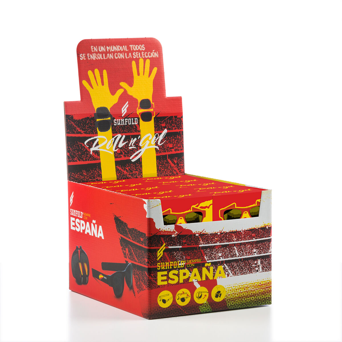 Hoprullningsbara solglasögon Sunfold Spain Red - 8