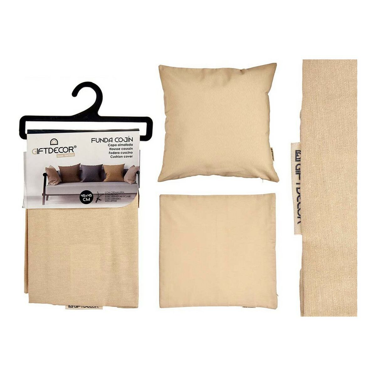 Kuddfodral Gift Decor Beige - 2