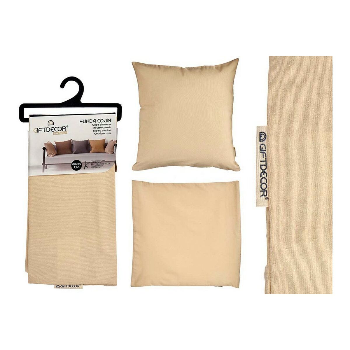 Kuddfodral Gift Decor Beige - 5