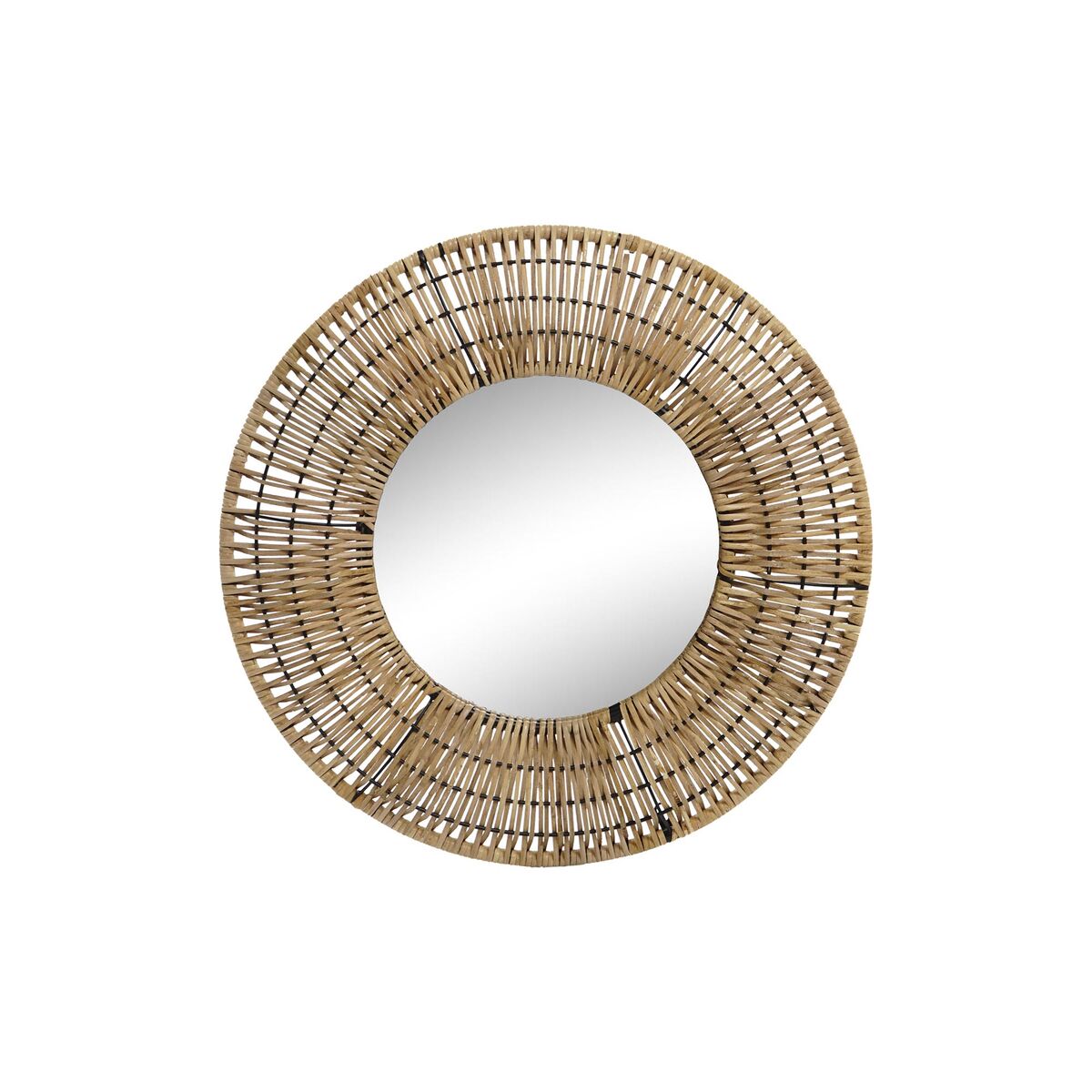 Väggspegel DKD Home Decor Brun Naturell Urban 60 x 6 x 60 cm