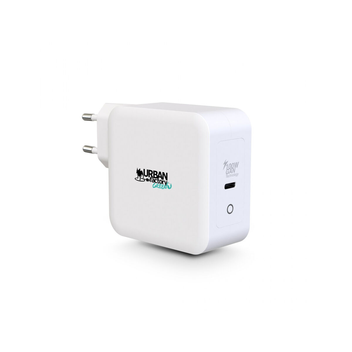 Väggladdare + USB C kabel Urban Factory GSC10UF Vit - 6